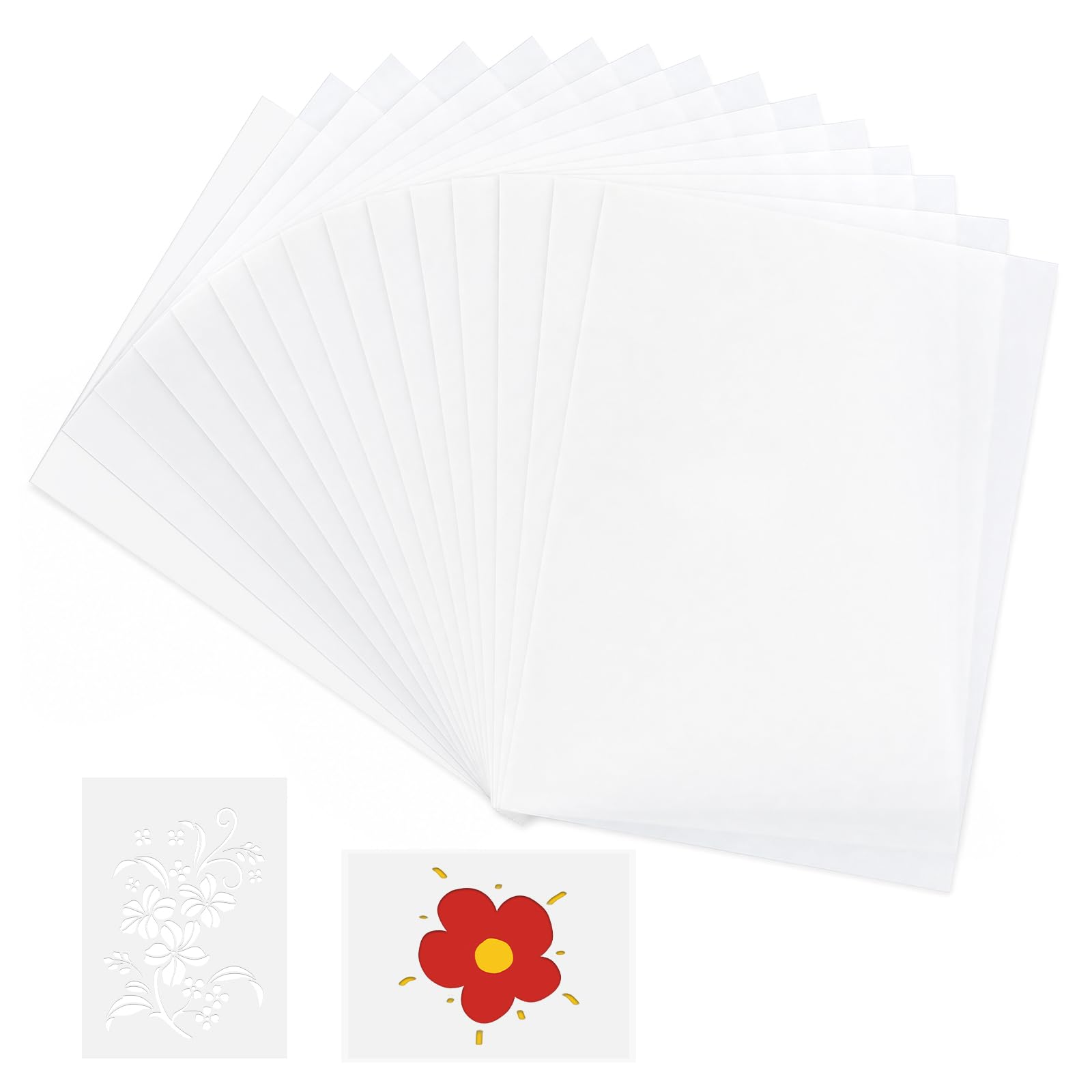 Mylar Stencil Sheet, 21.7 x 29.7 cm, 15 Pcs, for DIY Crafts Cutting
