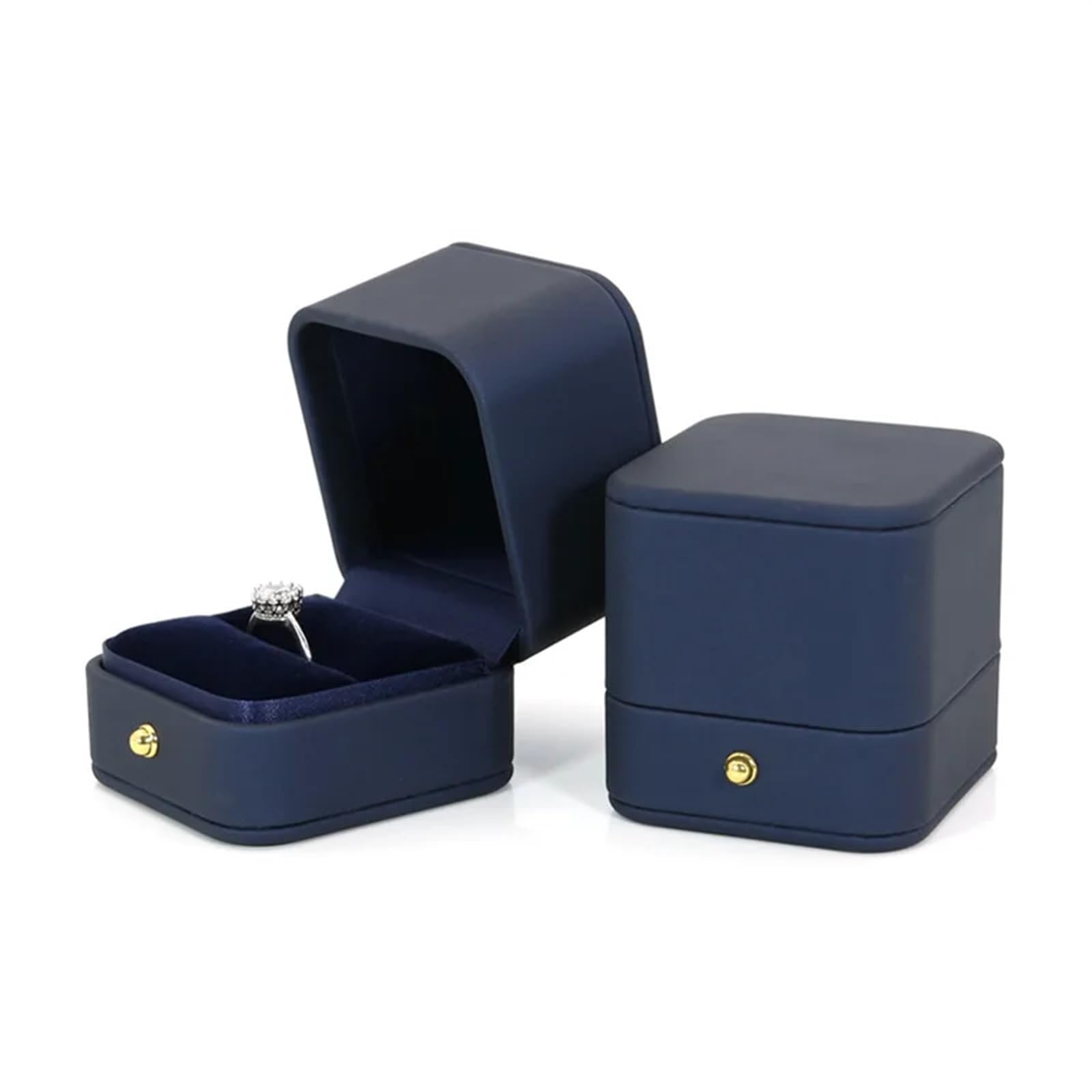 JFNKLFG Engagement Ring Boxearring Box Small Jewellery Organiser Cases for Proposal, Wedding(Blue)