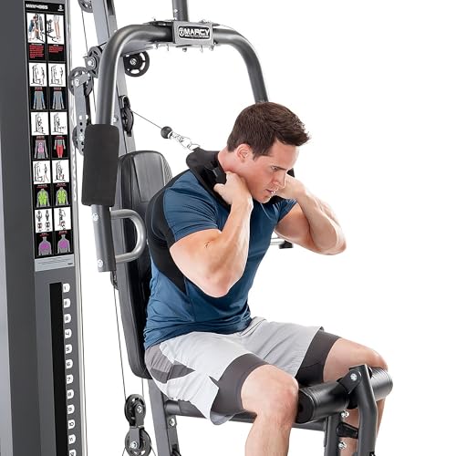 Marcy MWM-4965 Home Multi Gym with 68Kg Weight Stack with Pulley, Arm, and Leg Developer Multifunctional Workout Station for Weightlifting and Bodybuilding – 300 lbs Capacity - Image 5