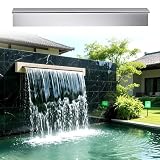 SilverFountain-Wasserspiel-Set mit Überlaufsystem für Terrasse und Spa, Landschaftsbau, 111,8 cm, ideale Wasser-/Gartendekoration