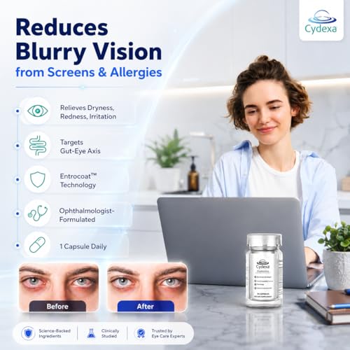 Only Probiotic Supplements for Dry Eye with Entrocoat & Vitamin D₃ – Scientifically Developed Eye Vitamins for Eye Gut–Eye Axis Support – Ophthalmologist-Formulated for Dryness & Redness (Pack-of-01) — view 5