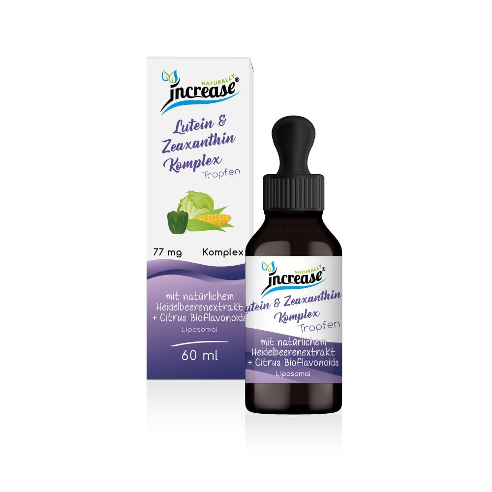 Nimm 3, zahl 2 Aktion Liposomale Lutein & Zeaxanthin Komplex Tropfen hochdosiert - (69.300mg in 3 Flaschen) 77mg Lutein & Zeaxanthin Komplex pro Tagesdosis -MCT Öl -Hohe Bioverfügbarkeit