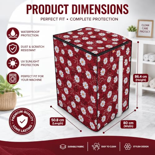 Image of Star Weaves Semi Automatic Washing Machine Cover for LG 6kg, 6.2kg, 6.5kg, 7kg, 7.5kg & 8kg Top Load | Waterproof, Dustproof, Rustproof | Heavy Duty Polyester Cover