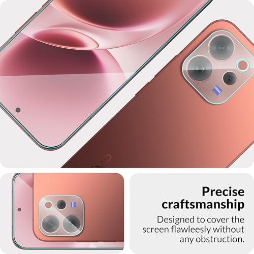 Image of ArmourPro Tempered Glass and Clear Camera Lens Protector for Vivo V70 Elite, Edge to Edge Screen Guard, Anti-Bubble, Scratch Resistant, Anti-Fingerprint, Installation Kit | Clear