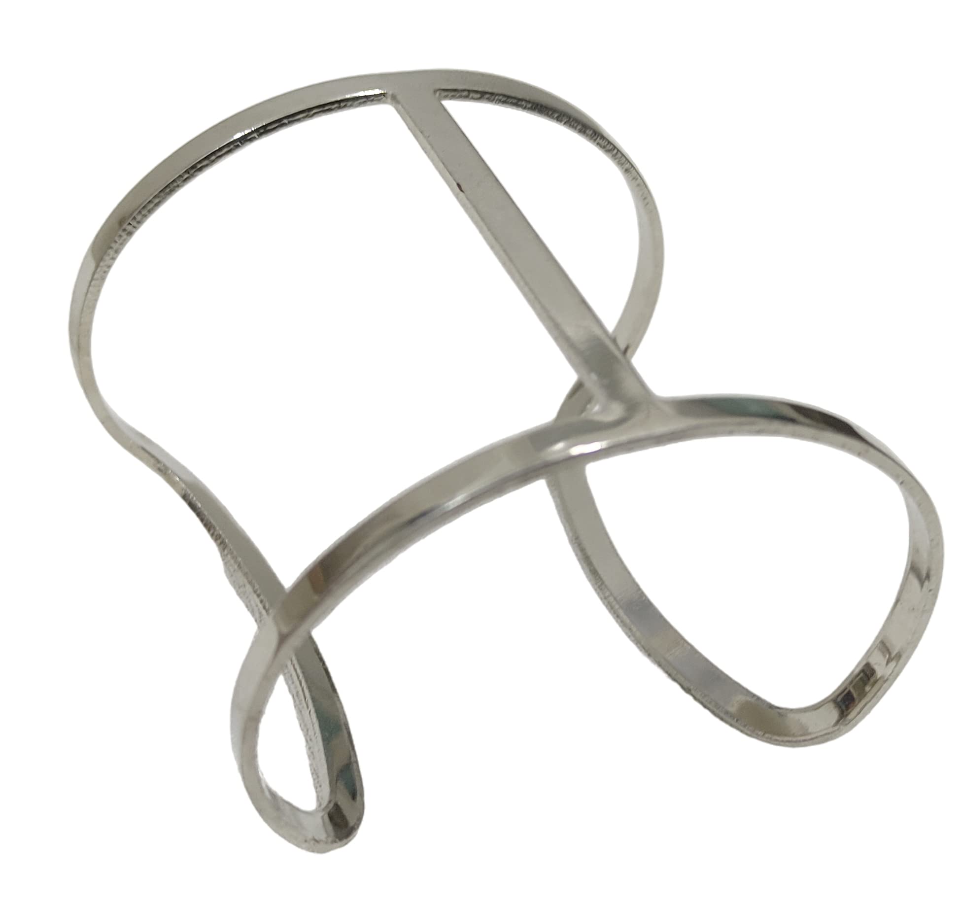 RVM Jewels Long Line Strip Silver Style Open Hand Cuff Bracelet Bangles Party Style Wear Big Bracelets For Women and Girls D3 (B0BRNP8TPB) Amazon Price History, Amazon Price Tracker