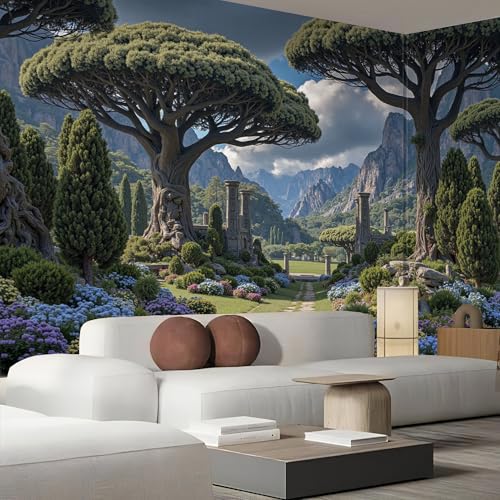 Mural para sala de estar con papel tapiz fotográfico de paisaje 4
