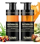 Dr. Healdy Batana Oil Shampoo and Conditioner Set - for Hair Growth,Thickening &amp; Hydration,Sulfat...