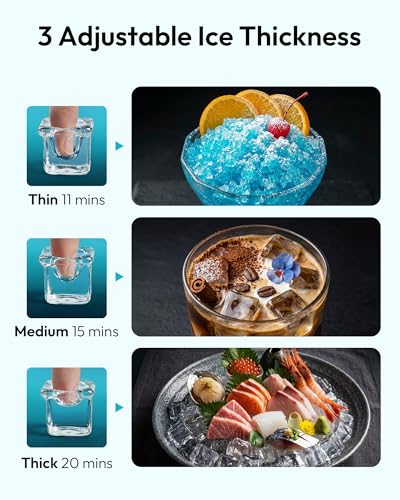 Image of EUHOMY Commercial Ice Maker Machine, 110lbs /24H, Stainless Steel Under Counter Ice Maker with 22lbs Storage, Self-Cleaning, Freestanding Ice Machine for Home /Bar /Cafe /Restaurant