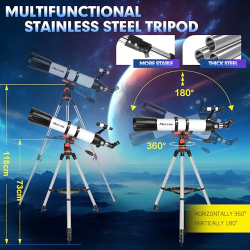 Telescope Astronomy Adult Professional 90 mm Aperture 800 mm Refractor Telescope for Children & Beginners