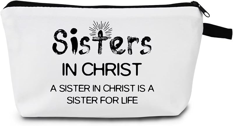 Necessaire MoCaliduccious com estampa Christian Sisters, zíper e interior acolchoado
