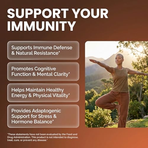 Organic Mushroom Supplement | Ashwagandha Lions Mane Cordyceps Turkey Tail Reishi Mushrooms Maca Root Black Hoof Chaga Tremella Agarikon Shiitake Oyster Powder Capsules Sporgenic By Clean Nutra (1) - Image 3