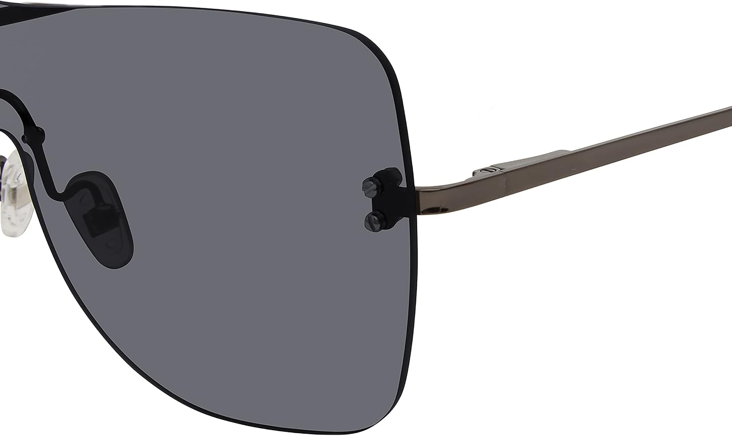 Steve Madden Women's Female Sunglasses Style Bentley Shield, Shiny Gun Black/Solid Smoke, 140mm, 0mm