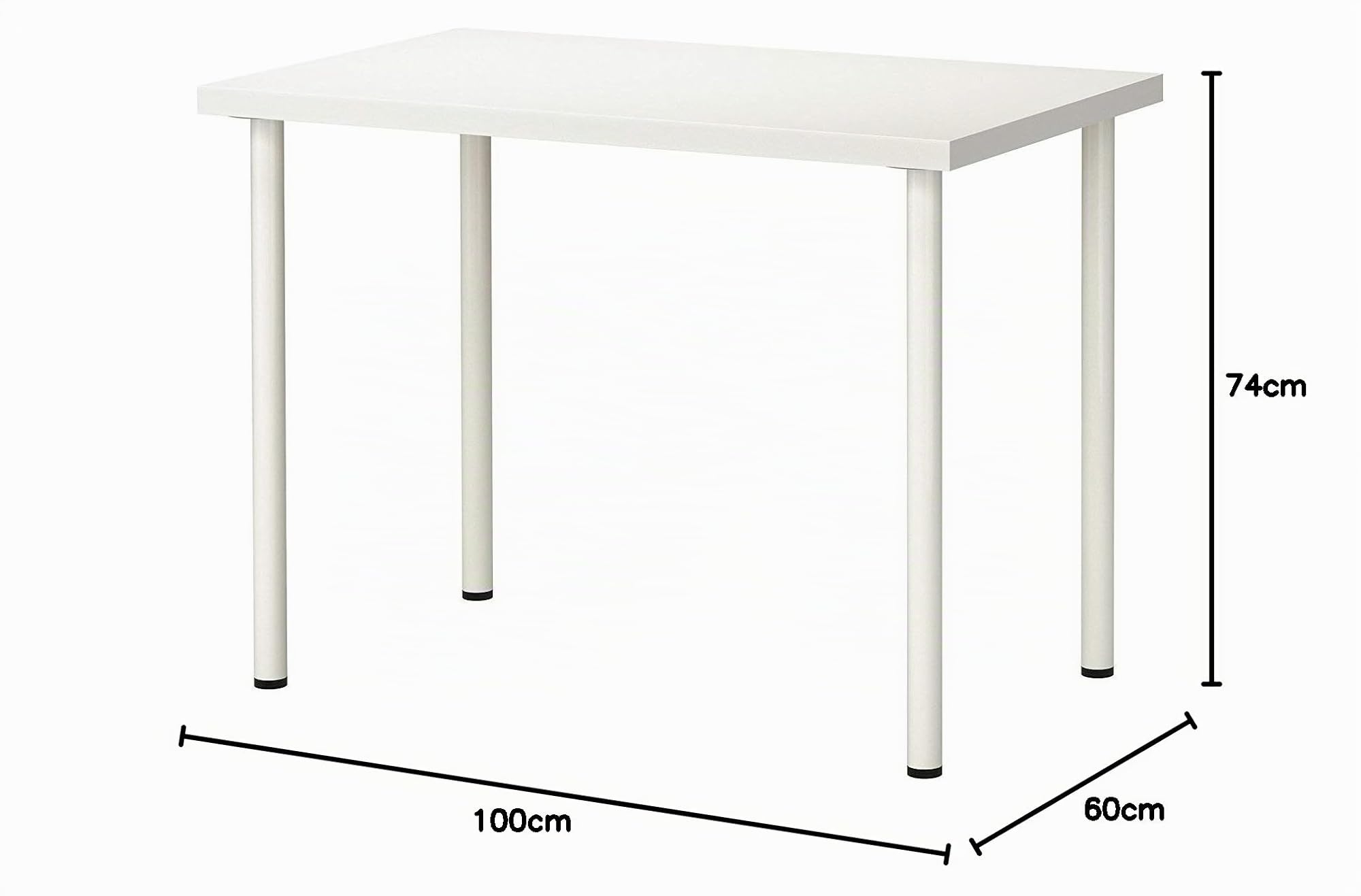 IKEA LINNMON/ADILS Tisch 100 x 60 cm weiß Küche, Haushalt & Wohnen
