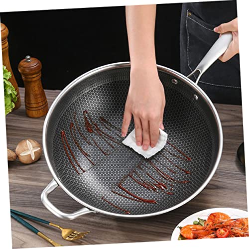 Wok de acero inoxidable con textura de panal Mobestech miniatura 5