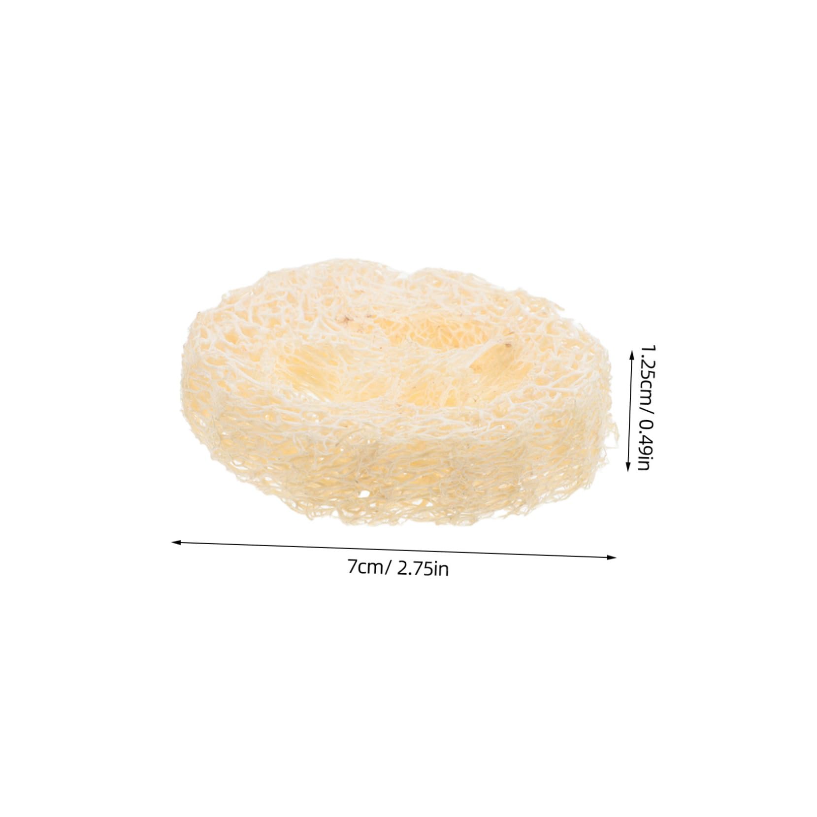 TOVINANNA 5Pcs Natural Loofah Pad Soap Holder Storage Soap Organizer for Bathroom Versatile Loofah Slices for Exfoliating and Cleaning Lightweight and Easy to Store