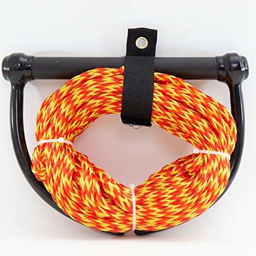 Adealistic Ultimate Knotted Surf Rope with Handle - Braided 16-Strand Wake Surfing Rope