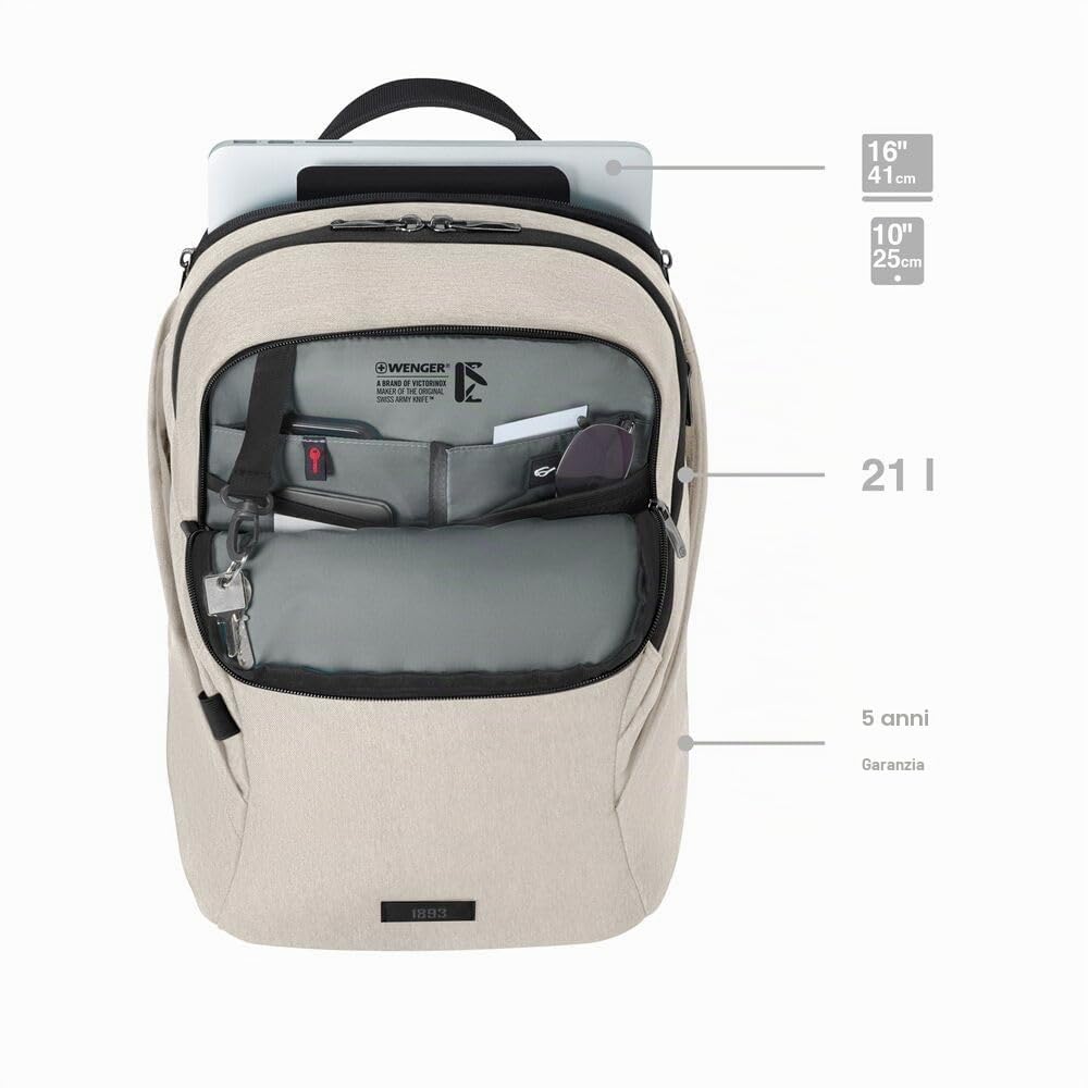 WENGER MX Zaino Porta PC, Notebook, Tablet 10”, Uomo Donna, Ufficio Università Scuola Viaggi