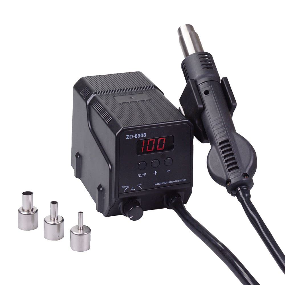 Ic Rework Temp 300W Hot Air SMD Rework Station 500°C Digital Display Includes 3 ...
