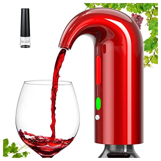 Wine Decanter, Electric Wine Aerator Decanter Pump Dispenser Set, Electric Aeration and Decanter Wine Spout Pourer, Red & White Wine Accessories Aeration for Wine Enthusiast