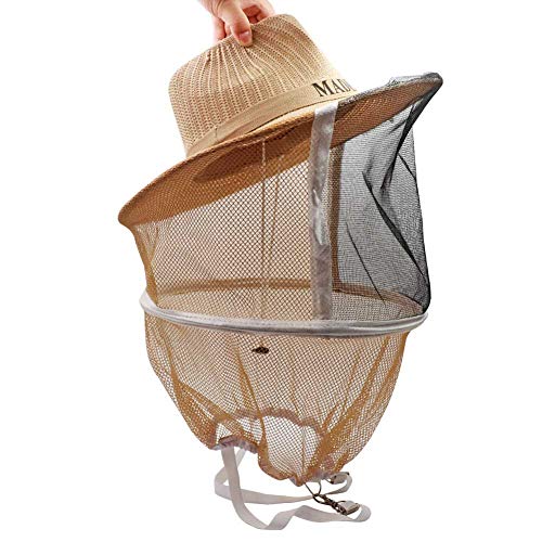 M.Z.A - Sombrero de Vaquero para Apicultura, Velo para jardín, protección contra Mosquitos, Mosquitos, Abejas, Velo de Red, Protector Facial