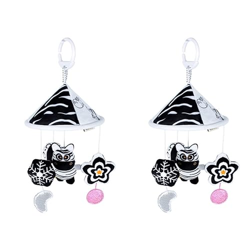 Kisangel 2 unids cuna campana colgante giratorio móvil cuna colgante colgante colgante juguetes educativos juguetes calmantes colgando sonajeros