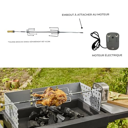 Cook in Garden ac084 Motor Drehspieß Elektrische Edelstahl 20,5 x 11,5 x 10 cm