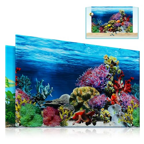 NOLITOY 背景粘着デ 魚網の装飾 水族館の背景 水槽の背景 池ポンプアクセサリー 水族館のポスターの背景 クリップ水族館ライト スティッキータブ 水族館主導 水族館ledライト