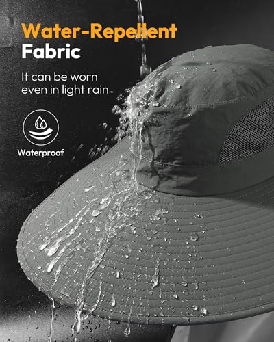 Sombrero de sol para hombre con ala ancha impermeable miniatura 5