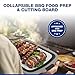 2-Pack XL Collapsible BBQ Prep Tub with Built-In Cutting Board, Lid & Strainer – Marinate, Drain & Prep – Large Food-Safe Container – Perfect for Grilling, Smoking & Outdoor Cooking (Black)