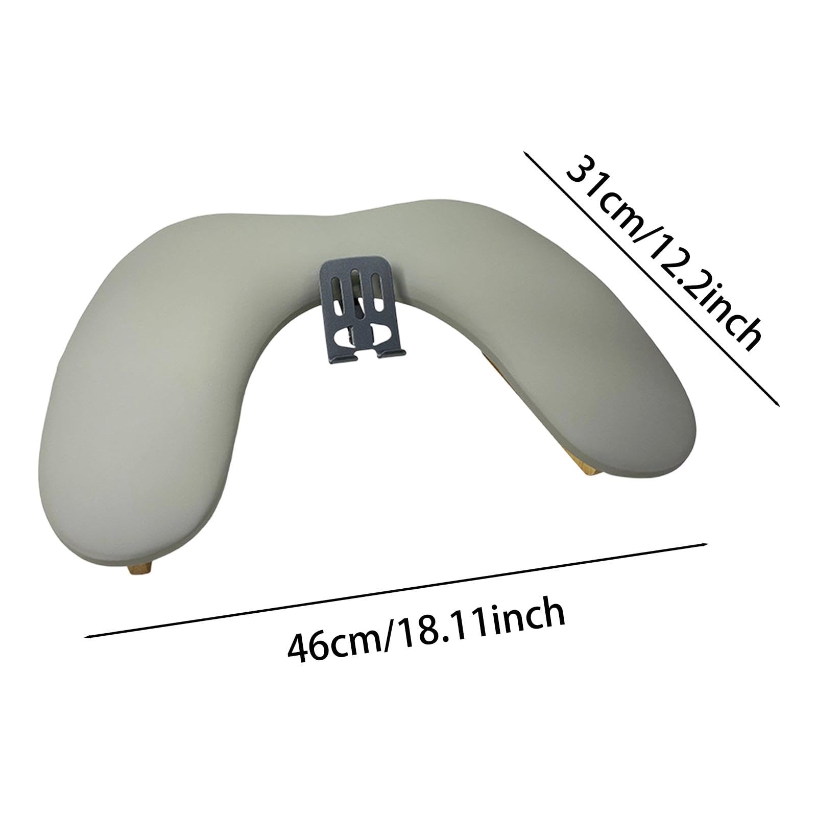 TISHITA Almohada para Manicura Cojín para de Manos Soporte Estable para Técnica de Uñas Almohadilla Confortable con Porta Teléfono Integrado Adecuada P, Gris