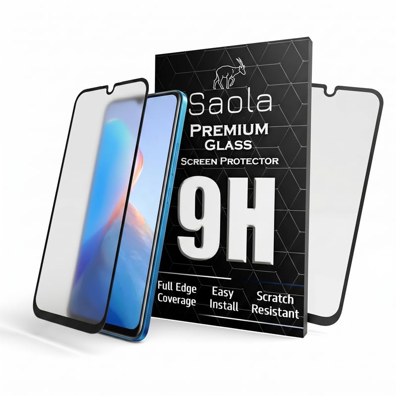 Image of Saola Anti-Glare Matte Screen Protector for Infinix 7 Plus | Smooth Touch Finish, 9H Strength Glass, Full Coverage, Bubble-Free Installation Kit | Quick & Easy Application | Pack of 1