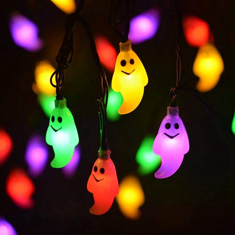 Guirnalda de luces solares fantasmas para exteriores, 32 m, 300 LED, guirnalda de luces solares de fantasma, impermeable, 8 modos para jardín y patio (multicolor)