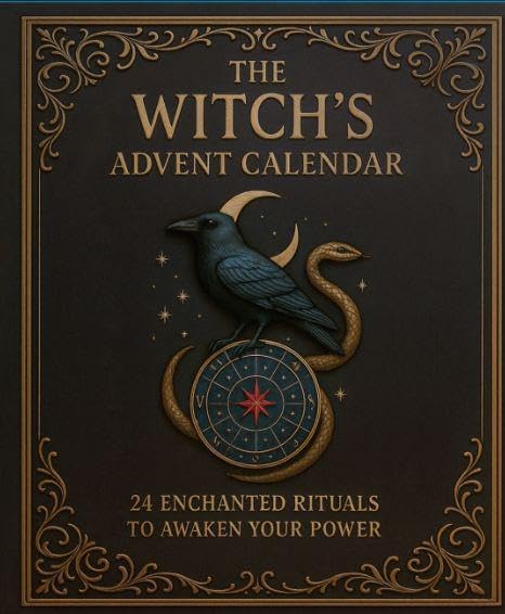 Witchy Advent Calendar 2025 for Teengirls, 24 Days of Magical Halloween Countdown with Witchcraft Ritual Tools, Spiritual Christmas Gift with Healing Crystal, Candlese, Natural Gemstone for Women