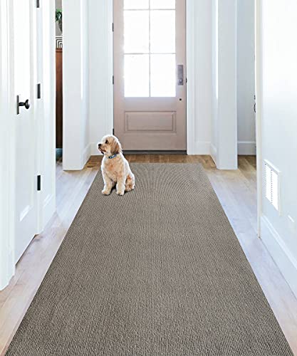 廊下敷き マルチロールカーペット 吸着マット 足腰負担軽減 洗える 600*68cm 厚み4mm ずれない キッチンマット 階段カーペットマット 床保護 キズ防止 滑り止めマット チェアマット タイルマットカーペット 床暖房対応 騒音対策 モカ