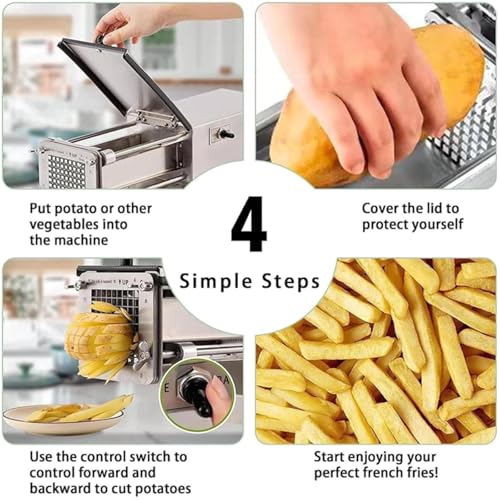 Cortador eléctrico para papas fritas de acero inoxidable miniatura 6