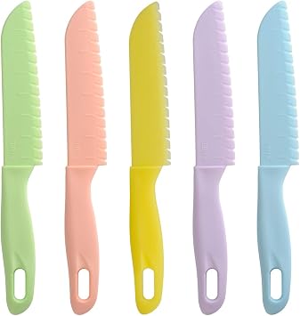 ONUPGO 10 Pieces Kitchen Knife Set, Plastic Kitchen Knife Set