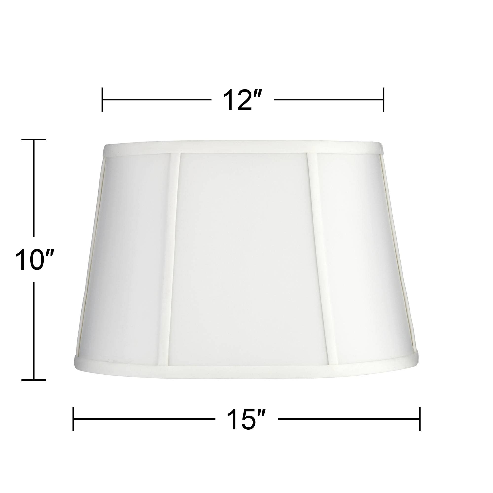 White Racetrack Small Oval Large Lamp Shade 12