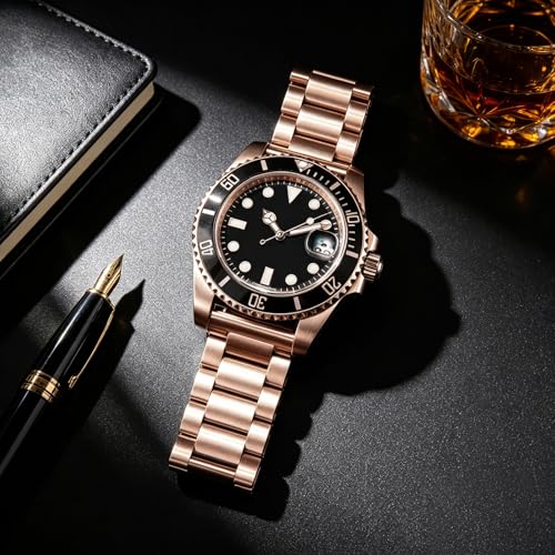 Image of BINLUN Stainless Steel Watch Band Replacement Brushed Finish Metal Watch Straps for Men and Women 20mm /22mm /24mm