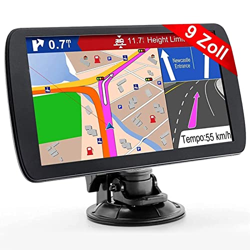 Jimwey GPS Navi Navigation für Auto LKW PKW 9 Zoll 16GB Lebenslang Kostenloses Kartenupdate...