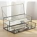MyGift Vintage Brass Metal & Glass Mirrored Shadow Box Jewelry Display Case