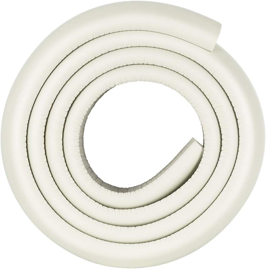 harebe Baby Proofing - Edge and Corner Protector Baby - L Shape Extra Thick Baby Safety Corner Guards, Fireplace and Hearth Protection(6.5 Ft, Oyster White)