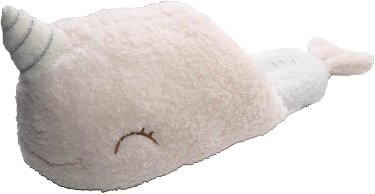 Millffy Whale Narwhal Floor Slippers - Soft House Slippers for Women, Electric USB Heated