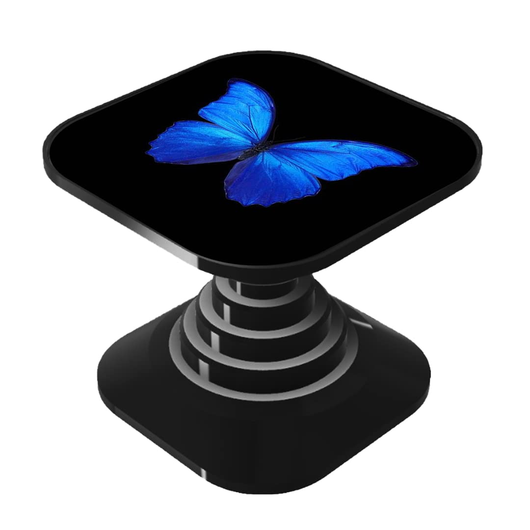Gosmartkart® Designer HD Printed Mobile Back Grip Socket Grip Expanding Square Mobile Stand for Android or Apple Smartphones (Made in India Product) Blue Butterfly