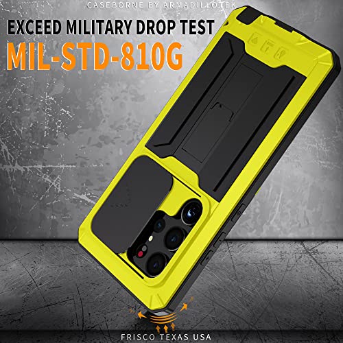 Protection Samsung S23 Plus jaune intégrale heavy duty antichoc avec stand