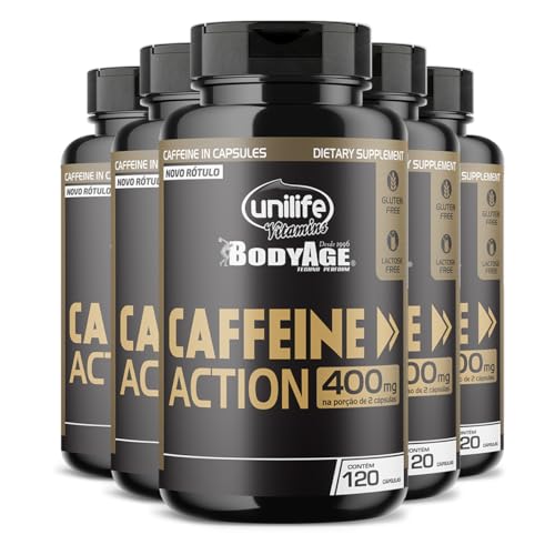 Cafeína Caffeine Action 400mg Unilife 120 Cápsulas 5un
