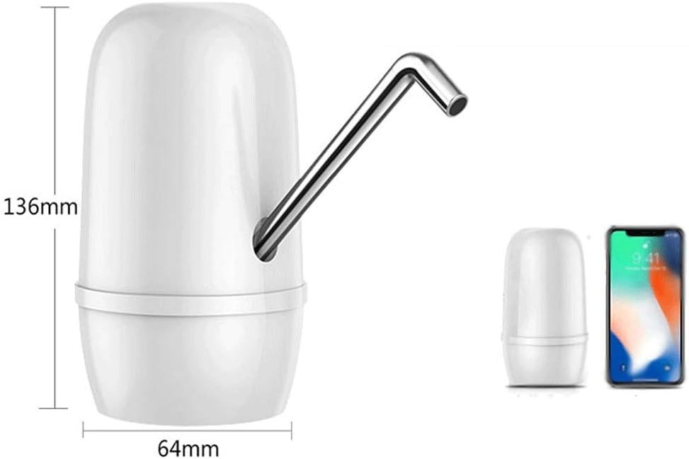 Bottle Water Dispenser - Automatic Drinking Pump Electric 5 Gallon Jugs Charging Portable(White)