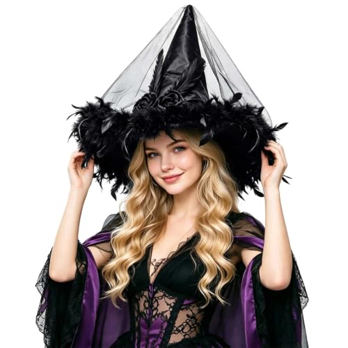 Halloween Witch Hats For Women Lolita Magic Wizard Hat For Adult Costume - image 1
