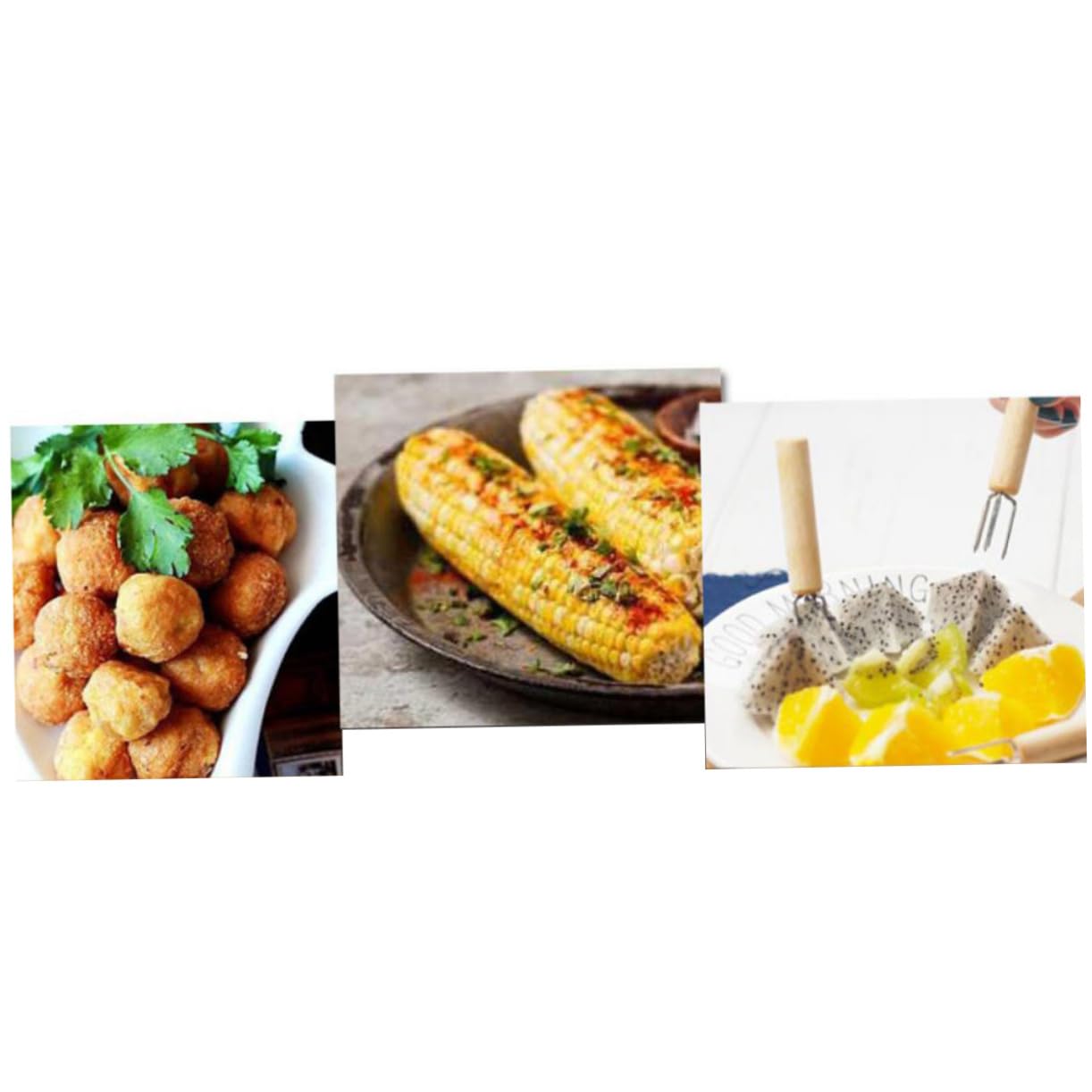 BESPORTBLE Ergonomic Wooden Handle Bbq Corn Forks 5 Pack for Clean Corn Eating Experience