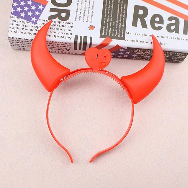 PartyToko LED Light Up Flashing Halloween Red Devil Horns LED Light Devil Costume Accessory for Women Men (Red) -2pc (B0CKZJZJNH) Amazon Price History, Amazon Price Tracker
