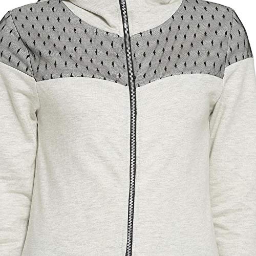 Image of Campus Sutra Women cotton Premium Zipper Hoodie-Grey